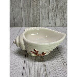 Vintage Fitz and Floyd Oceana Mini Open Trinket Dish Conch Shell Coral Shaped